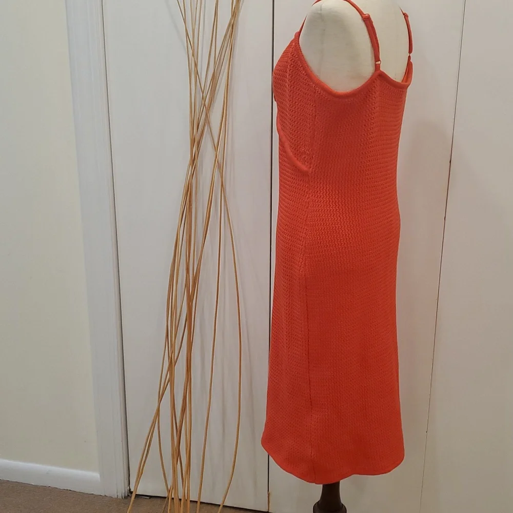 House of Harlow 1960 Orange Crochet Knit Midi Dress NWOT - Picture 7 of 8